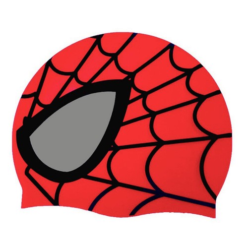 Children Spiderman Swim Cap Kids Silicone Swimming Silicone Waterproof Caps - Picture 3 of 9