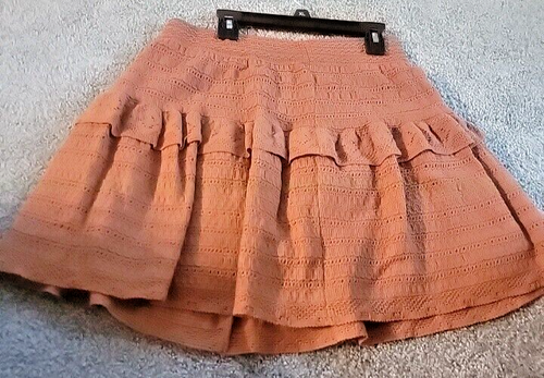 GB Girls Crochet Skirt Ruffle Brown Girls Size XL Beauty - Picture 2 of 4