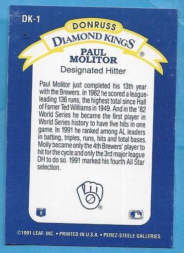 1997 - 1989 Donruss Diamond Kings Baseball Cards - You Pick NM - Bild 139 von 447