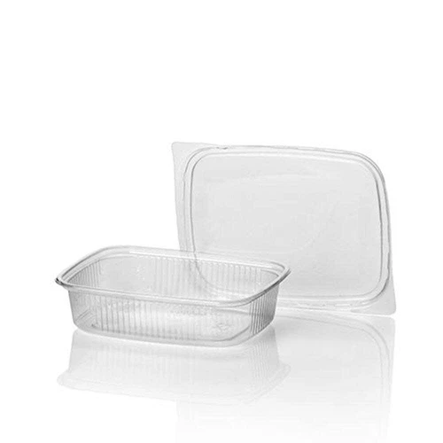 250 Stück Feinkostbecher mit Deckel, 200ml rechteckig Verpackungsbecher Salatbox - Bild 2 von 5
