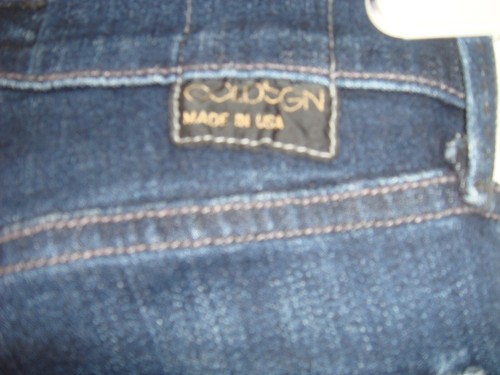 Women's GOLDSIGN Misfit Dark Blue Skinny Jeans 24 Made in USA Harvey Nichols - Picture 3 of 12