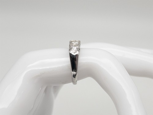 Vintage 1940s $6000 5 Stone 1.50ct VS H Natural Diamond 14k White Gold Band Ring - Picture 4 of 8