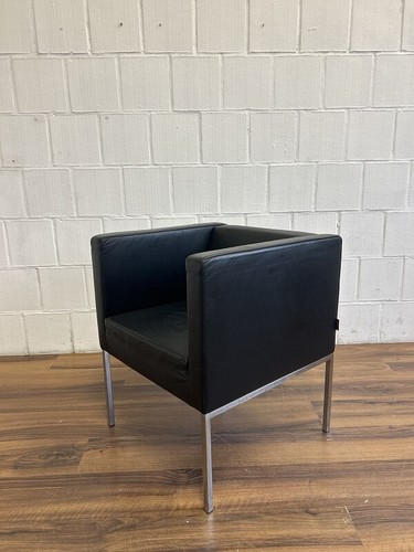 Züco Rilasso Loungesessel Leder schwarz chrom Design zeitlos - Bild 8 von 9
