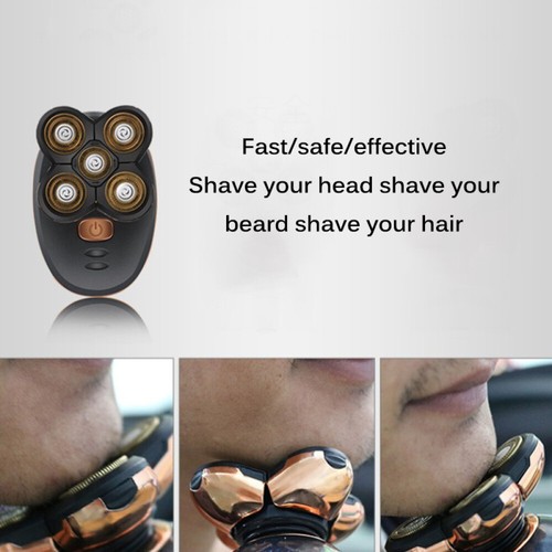 Electric Shaver Razor for Men,Bald Head Shaver Rotary 5 in 1 Kit Clipper Trimmer - Picture 8 of 12