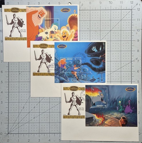 Grenada 1998 (3 First Day Covers) “Hercules” Disney Covers  - Picture 1 of 4