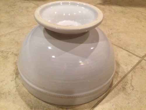 Fienile in ceramica fatto a mano grande ciotola 12,5” Made Portugal classico bianco - Foto 7 di 7