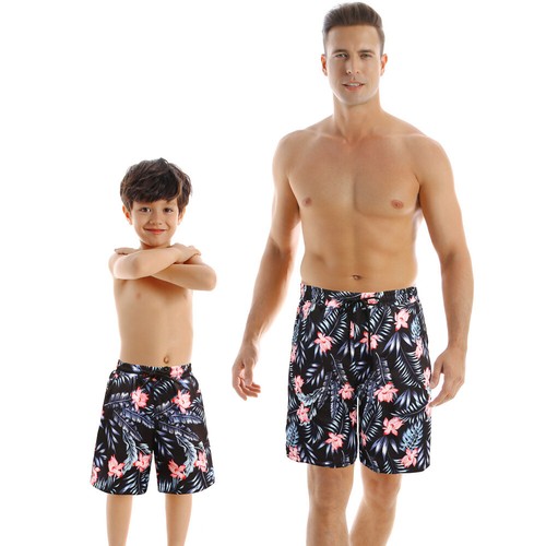 Family Matching Swimsuit Mother Daughter Swimwear Father Son Swimming Trunks - Picture 9 of 20