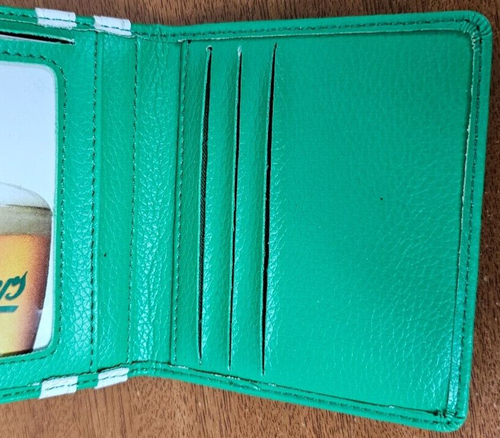 Cartera Coopers Cuero Pálido Verde con Rayas Blancas - Nueva Nunca Usada - Imagen 4 de 6