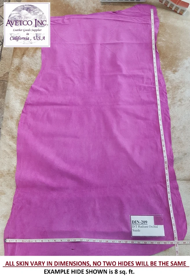 Gamuza de cerdo Avetco Premium - Piel de cuero suave - 6-8 pies cuadrados - Bolsos, zapatos, forro Foto 3 de 4