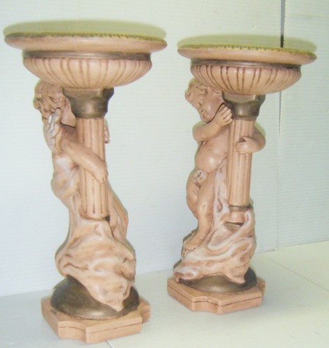 2 Rare Vintage Cherrub Statues, Matching Pair - Picture 9 of 10