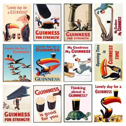 Guinness Retro Style Metal Fridge Gift, 100mm x 75mm. eBay