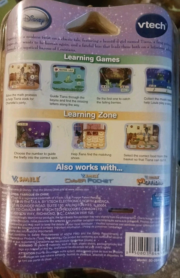 VTech V.smile Pocket Learning System Disney Princess and The Frog 4-6 Years - Image 2 of 2