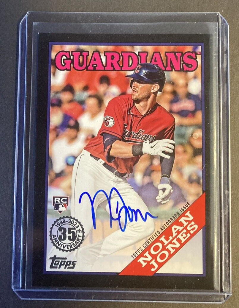 2023 Topps Update 1988 Nolan Jones Rookie Auto Black /199 #88BA-NJ