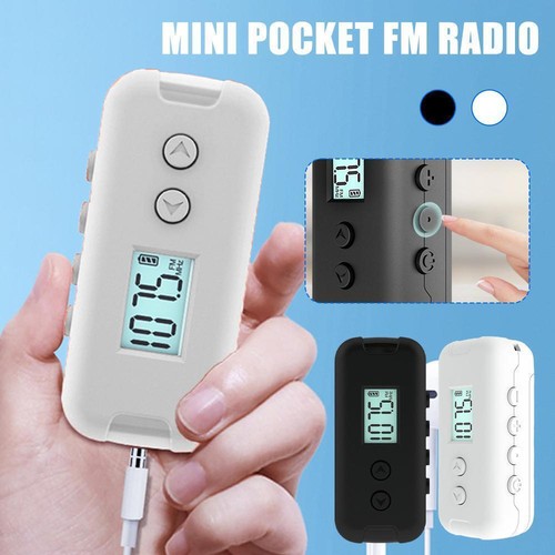 Mini Pocket FM Radio Portable 50-108MHZ Radio Receiver w/ Display LCD - Picture 2 of 10