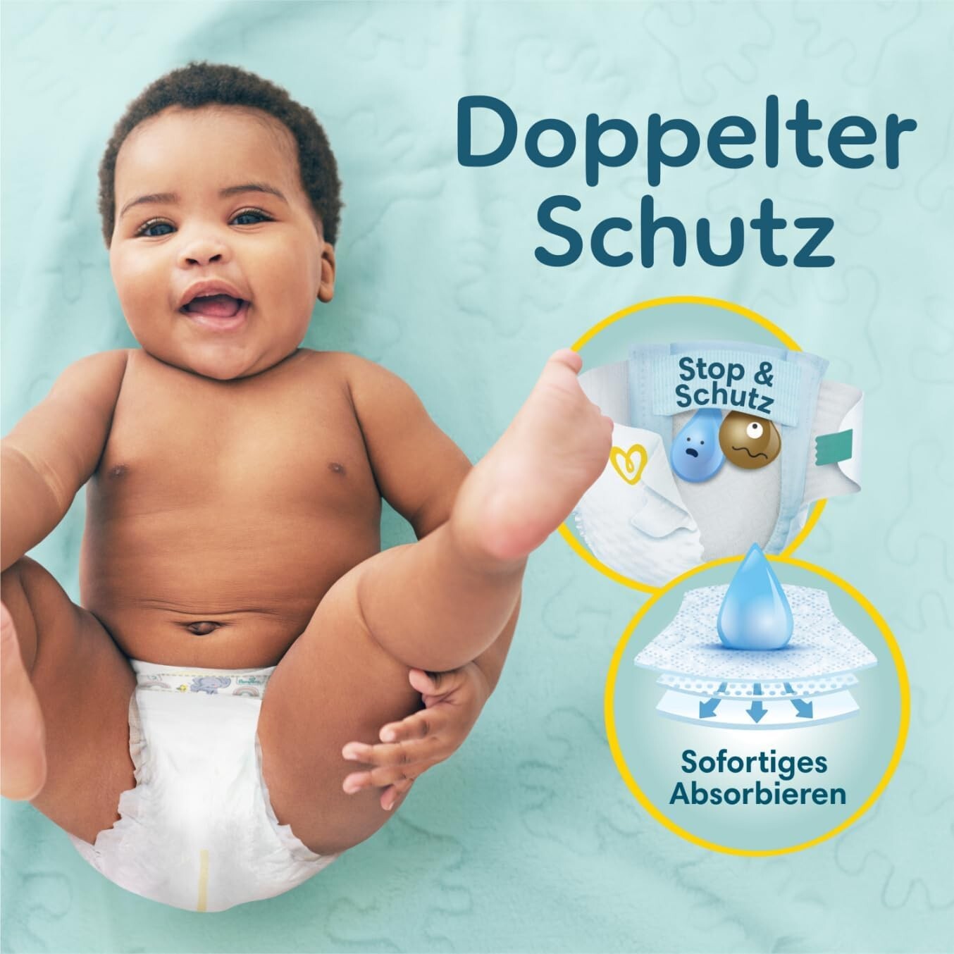 Pampers Baby Windeln Größe 1 2-5kg Premium Protection Newborn Monatbox 180 Stück