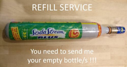 SODASTREAM REFILL CO2 GAS - REFILL SERVICE for YOUR OLD empty cylinder bottle