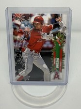 Shohei Ohtani 2020 Topps Holiday Short Print Holding Small Candy Canes