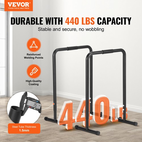 VEVOR Barre à Dips Barres Parallèles Charge 200 kg Hauteur Réglable pour Fitness - Bild 2 von 12
