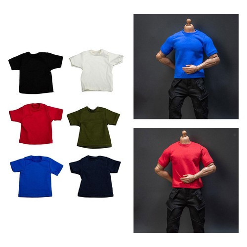 1/6 Scale Color T Shirt Doll Clothes Short Sleeves Costume for 12inch Handmade - Imagen 2 de 21