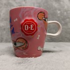 D+E Douwe Egberts Red Seal Royal Raja Selwyn Coffee Tea Mug Cup Abstract Pattern