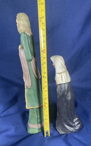 Vintage Nativity 3 Piece Jospeh Mary And Baby Jesus Pencil Style Porcelain - Picture 5 of 13