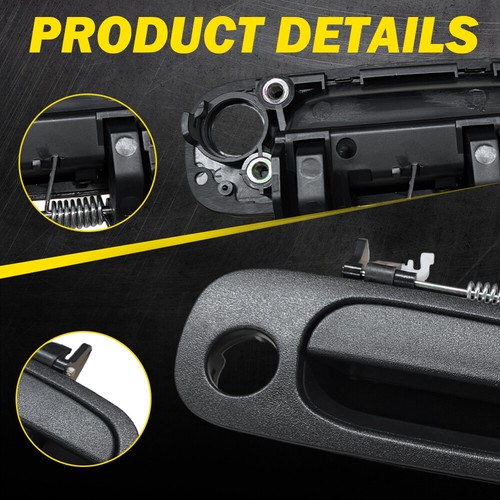 For 04-06 Scion xB Black Front Drive Passenger Side Outer Door Handle w/ Keyhole - Picture 25 of 38