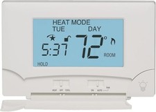Lux TX9600TS Touchscreen Programmable Thermostat - White