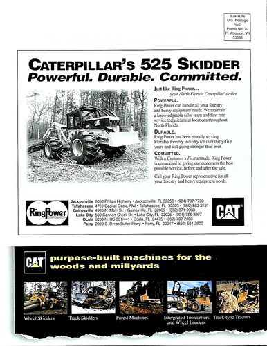 1999 CATERPILLAR HEAVY DUTY FORESTRY EQUIPMENT MAGAZINE ~ 16 PAGES - Picture 9 of 9