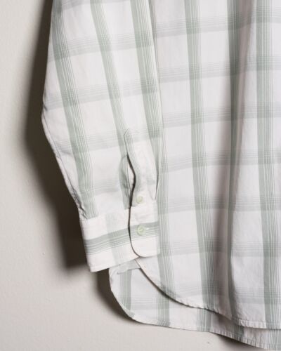 NWT Club Monaco Mens Small Plaid Button Down Shirt Green - Picture 4 of 7