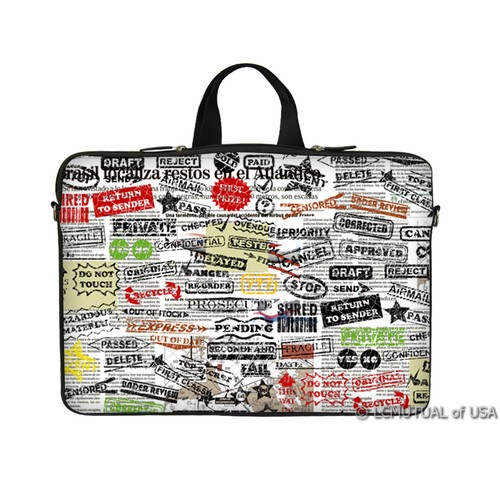 Colorful Design Laptop Sleeve Bag w. Hidden Handle Fit 17 17.3 Inch Computer - Picture 9 of 32