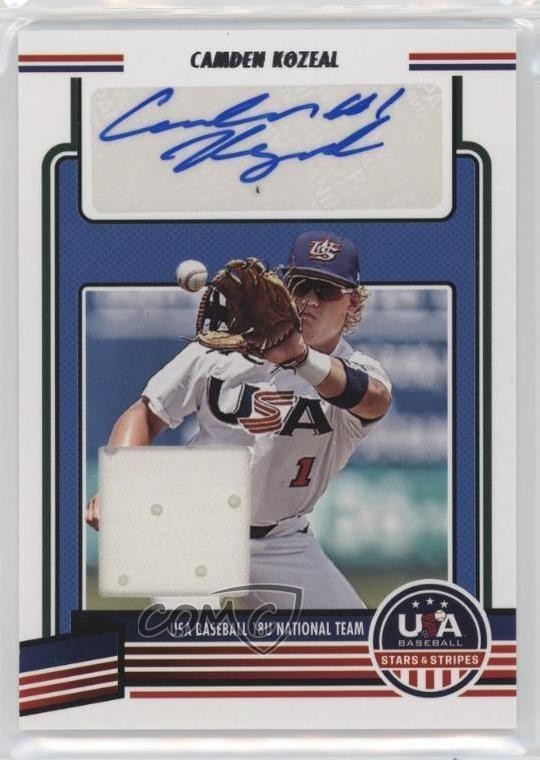 2023 Panini USA Baseball Stars & Stripes Materials Camden Kozeal Auto 1u5y