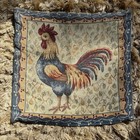 J PANSU PARIS Rooster Tapestry Pillow Cover Cotton French Country 17x17 Good
