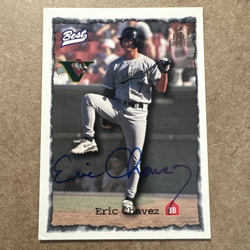 1992 Classic Best FULL COUNT #372 ERIC CHAVEZ Autographed SIGNED Card Oakland As - Picture 1 of 2