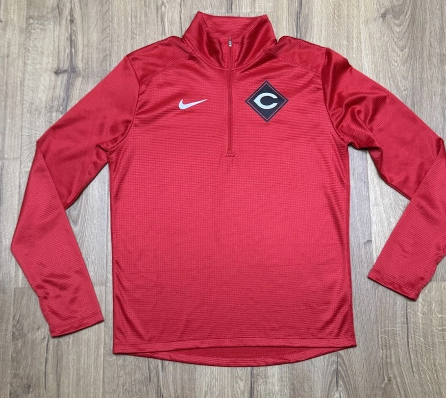 Nike Cincinnati Reds Shirt Mens Size Medium Team Diamond Pacer Quarter Zip - Image 4 of 4