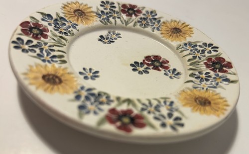Wildflowers Votive Candle Holder Baby Jar Plate In Good Condition! - Picture 3 of 5