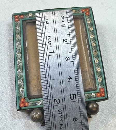 Antique Embellished Mini Frame Made Italy Antique Photo Circa 1800 - Mini Frame - Picture 11 of 11