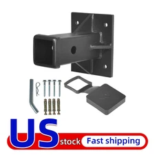 Hitch Wall Mount, Bolt-On Receiver Tube Adapter, 2 Inch Opening Hitch Receiver P