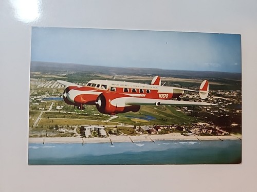Lockheed 10 Naples Florida vintage Airline postcard