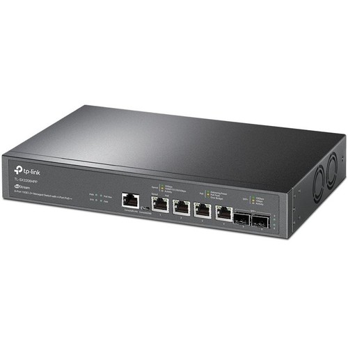 Commutateur géré TP-Link JetStream 6 ports 10GE L2+ avec PoE++ 4 ports (TLSX3206HPP) - Photo 3/4