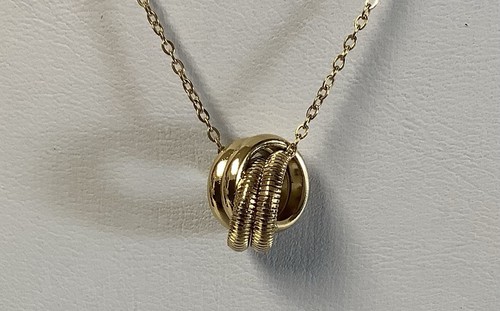 PRYA Gold Plated Interlinking Knot Pendant and Chain - Picture 2 of 8