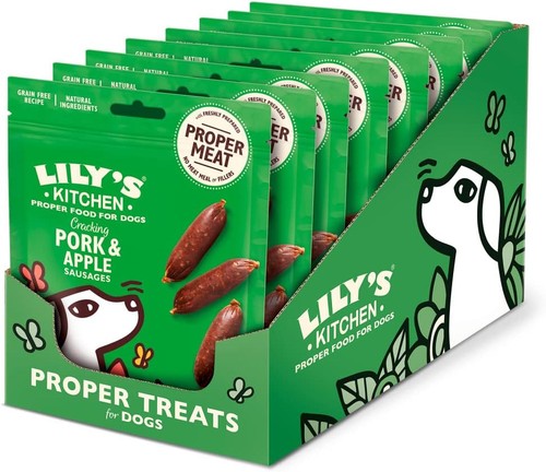Lily's Kitchen Dog Meaty Treats Cracking Pork and Apple Sausages 70 g,Pack of 8 - Picture 6 of 6