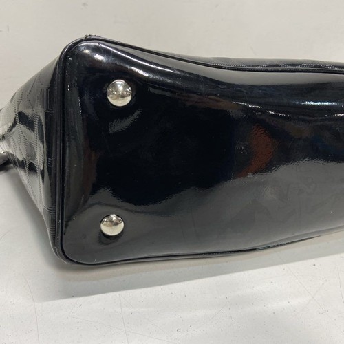 Coach Signature F25918 Black Patent Signature Messenger Bag Large - Picture 8 of 11