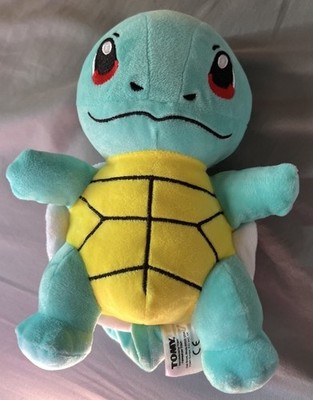 TOMY Pokémon Squirtle Turtle Plush Stuffed Animal, Blue/Yellow