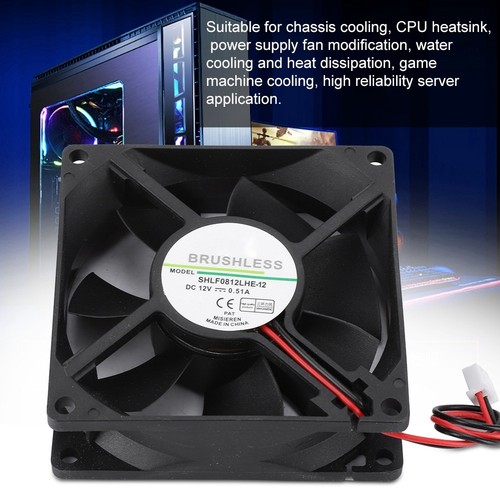 .›80MM Cooling Fans With 2Pin Large Air Volume DC12V 0.51A Cooling Fan Cooler Hi - Picture 2 of 7