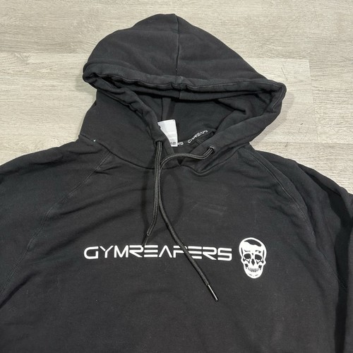 Sudadera Pullover Gimnasio Reapers Sudadera con Capucha Negra Para Hombre Talla Mediana Entrenamiento Spandex 5% - Imagen 2 de 9