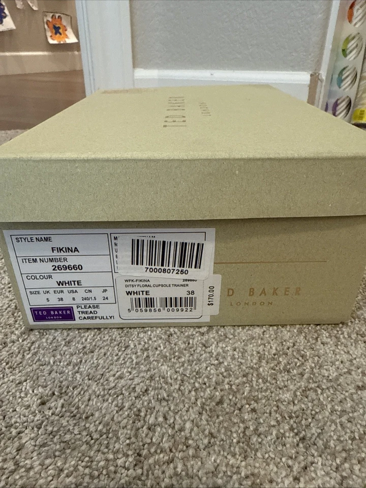 Ted Baker London Cuero Fikina Floral Tenis Con Cordones Para Mujer Talla EU 38 US 8 Foto 2 de 4