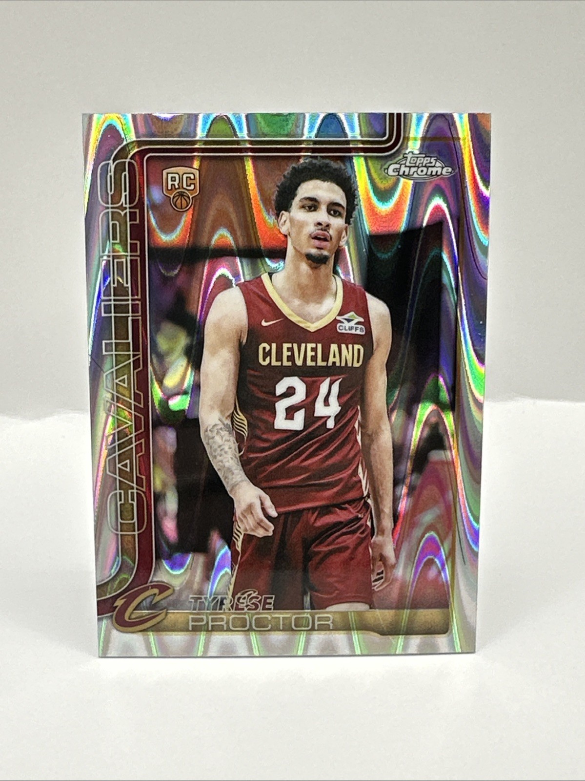 TYRESE PROCTOR Rookie 2025-26 Topps Chrome Raywave Refractor Cavaliers RC #300