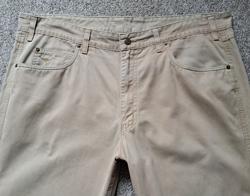 R.M. Pantalones de mezclilla Williams Linesman para hombre W42 L29 color topo calce regular pierna recta TJ781 - Imagen 4 de 15
