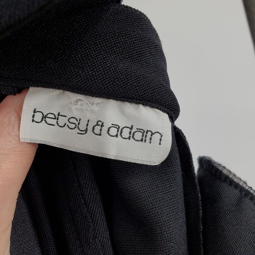 Nuevo Vestido De Colección Betsy Adam Negro Maxi Gótico Capricho Manga Gorra Malla 13-14 - Imagen 7 de 14