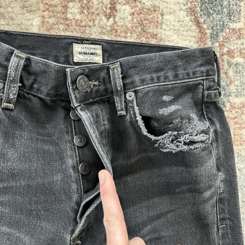 CITIZENS OF HUMANITY Liya Classic Fit In Dark Tempest Black Größe 25 Distressed - Bild 4 von 7